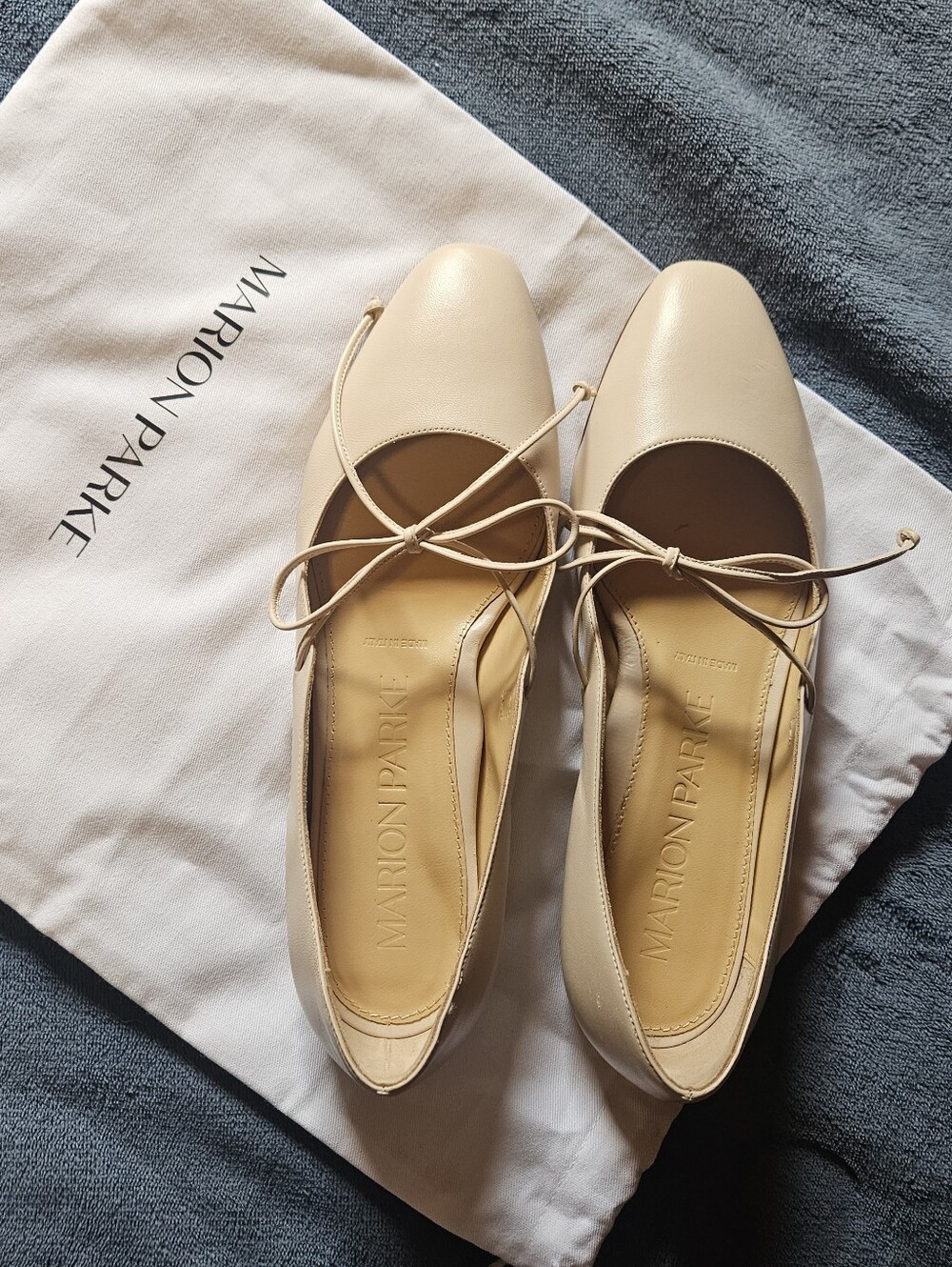 Marion Parke Tan Olivia Ballet Flats, Size 37